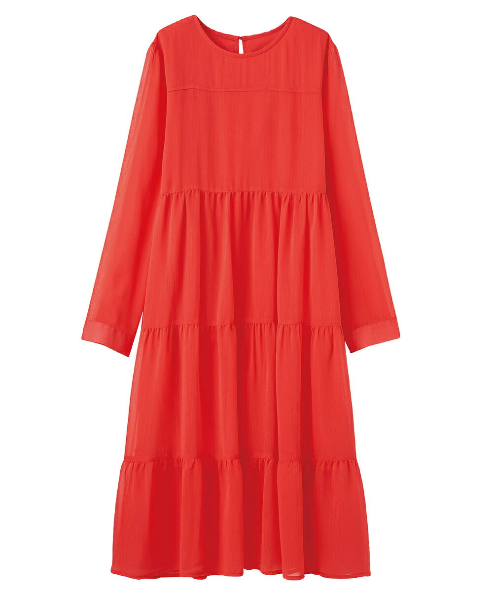 楊柳調素材ティアード切替チュニック／ラナン（Ranan）