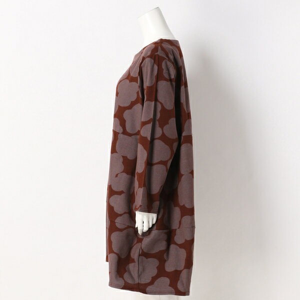 【大きいサイズ】クロス起毛幾何柄コクーンチュニック【日本製】／クインティ（QUINTY）