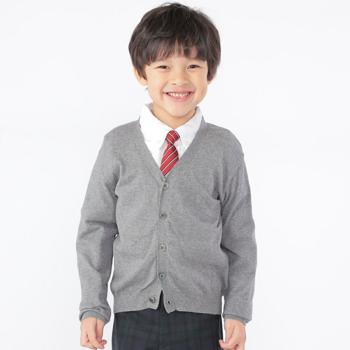 SHIPS KIDS:100〜130cm / 14GG Vネック カーディガン／シップス（SHIPS）