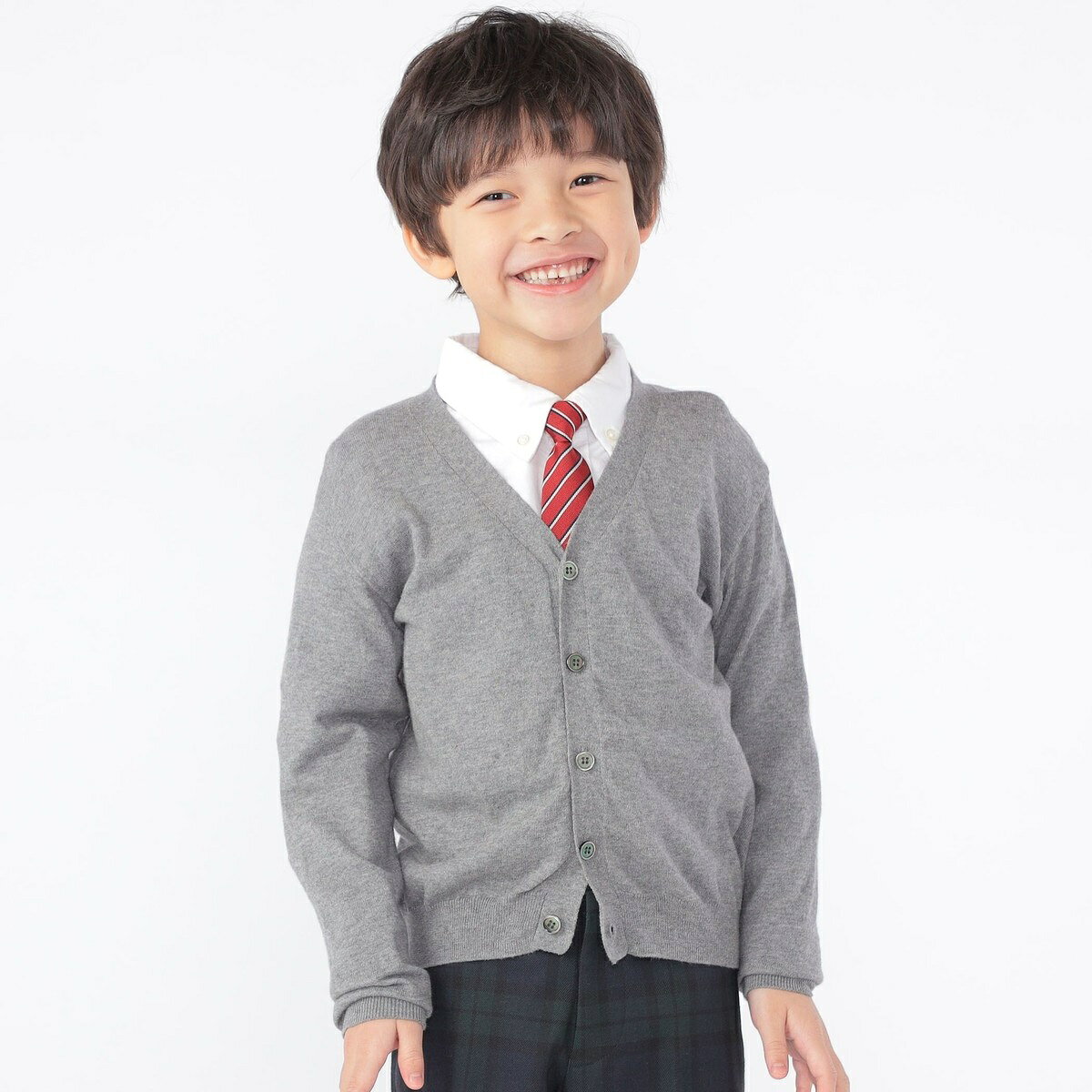 SHIPS KIDS:100〜130cm / 14GG Vネック カーディガン／シップス（SHIPS）