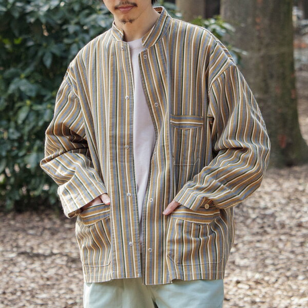 【ARMY　TWILL／アーミーツイル】Cotton　Slab　Stripe　Snap　Shirt／フレディ＆グロスター（FREDY＆GLOSTER）