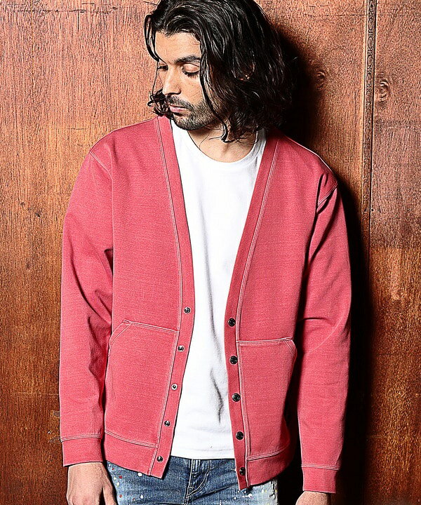 ダンボールニットピグメントカーディガン／ラトルトラップ（RATTLE TRAP）