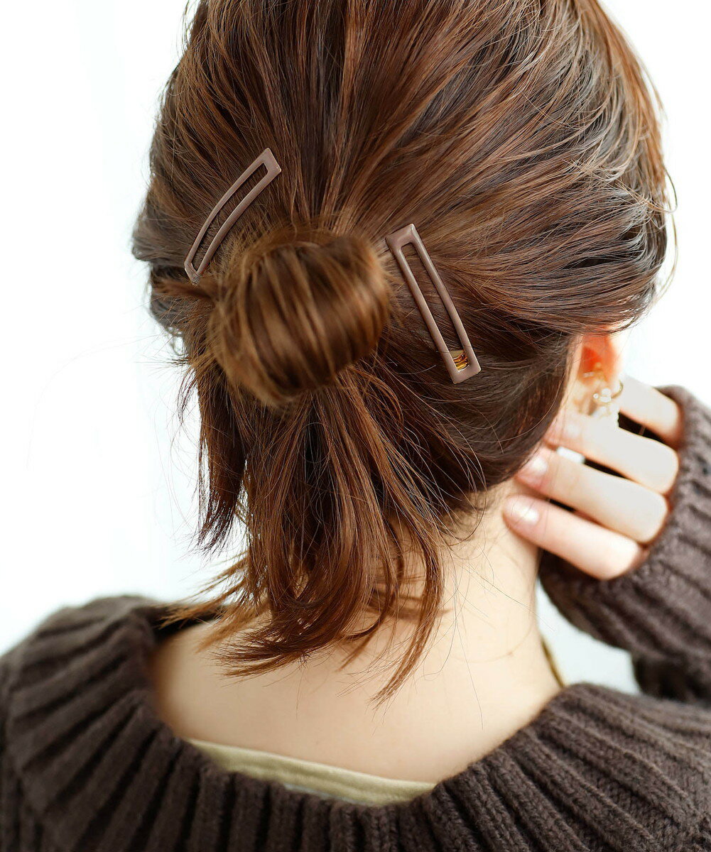 スクエアフレームぱっちんピン[2本セット]／アネモネ（ANEMONE）