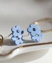 マットカラーダブルフラワーピアス/アネモネ(ANEMONE)