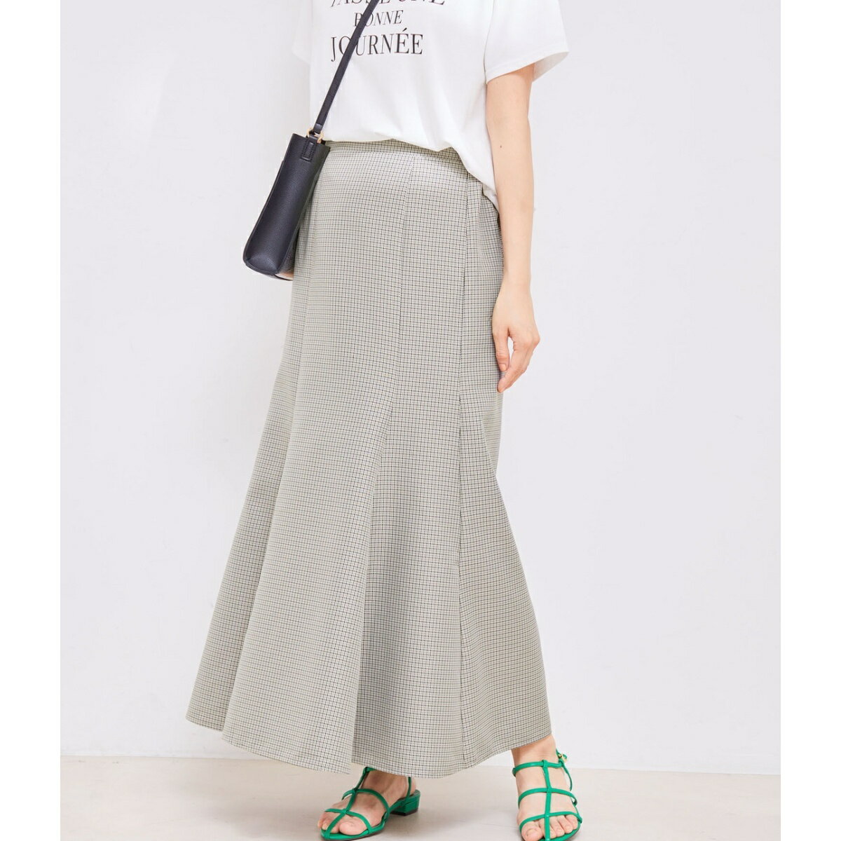 【一部店舗限定】レディライクチェック柄マーメイドスカート【セットアップ対応】／ビザビ（vis-`a-vis）のサムネイル