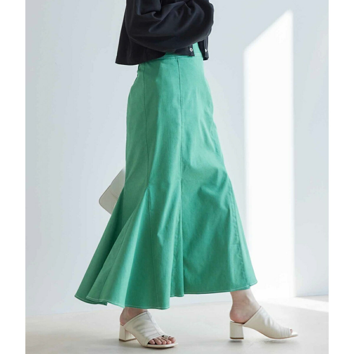 【WEB限定】ストレッチツイル美シルエットマーメイドスカート【セットアップ対応】／ビザビ（vis-`a-vis）のサムネイル