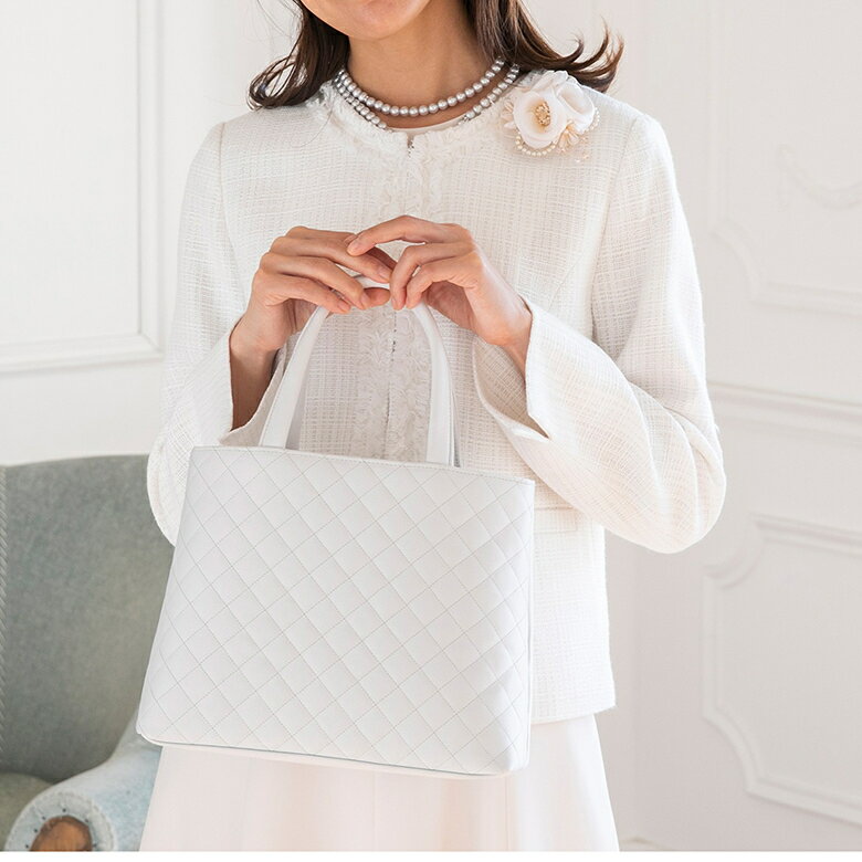 ≪取り外しコサージュ付き≫自立型キルティングトート/七五三/卒業式/入学式/学校行事／フォルムフォルマ（form forma）