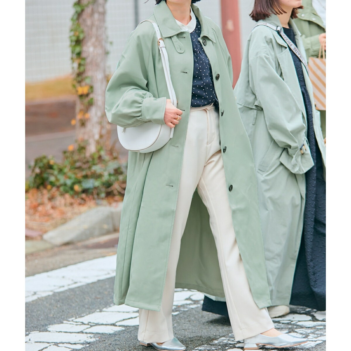 【一部店舗限定】【2WAY】オーバーサイズスタンドカラー＆ステンカラーコート／ビザビ（vis-`a-vis）