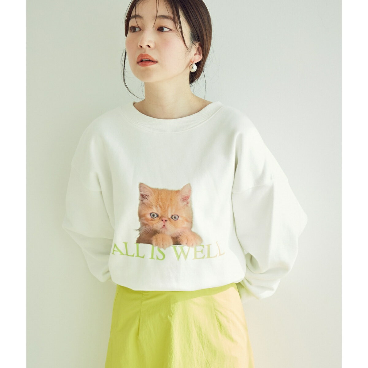 NEKOプリント裏毛プルオーバー【sustainable】／ビス（VIS）のサムネイル