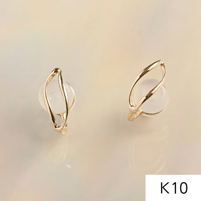 【K10】エンフォルドリーフイヤリング　ゴールド/BOX＆ショッパーつき／フィービィー（Phoebe）