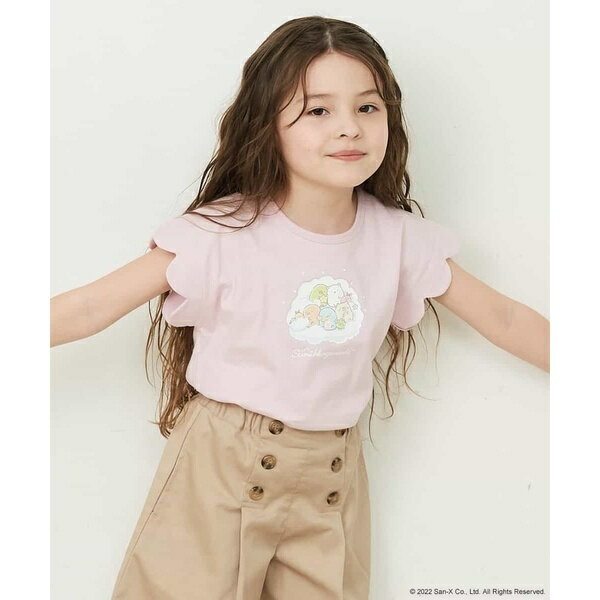 [100-150]【数量限定再入荷】すみっコぐらしスカラップスリーブTシャツ／アー・ヴェ・ヴェ（a.v.v）のサムネイル