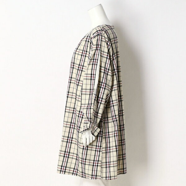 【大きいサイズ　レディース】袖リボンチェックチュニック／ターシャルビー（Tasha Ruby）