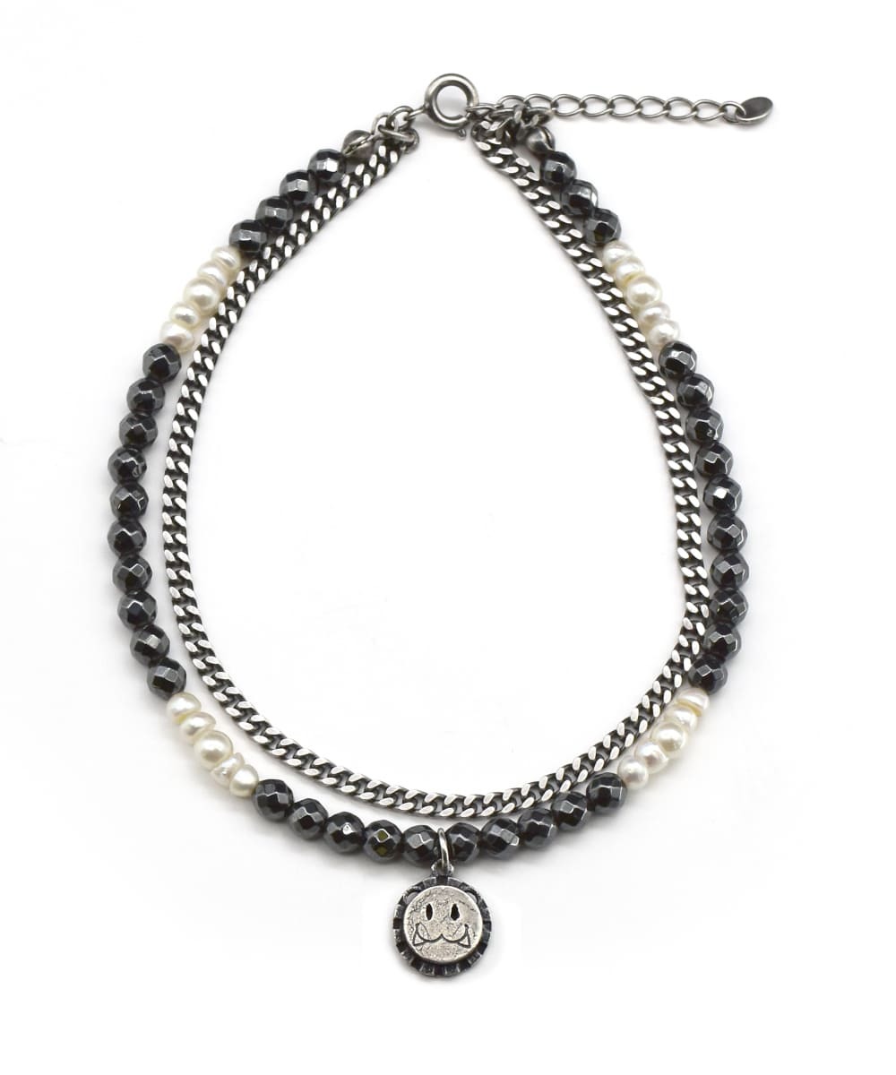 LH T.H.R LEO #ビーズアンクレット/淡水パール＆チェーン ヘマタイト／ライオンハート（LION HEART）のサムネイル