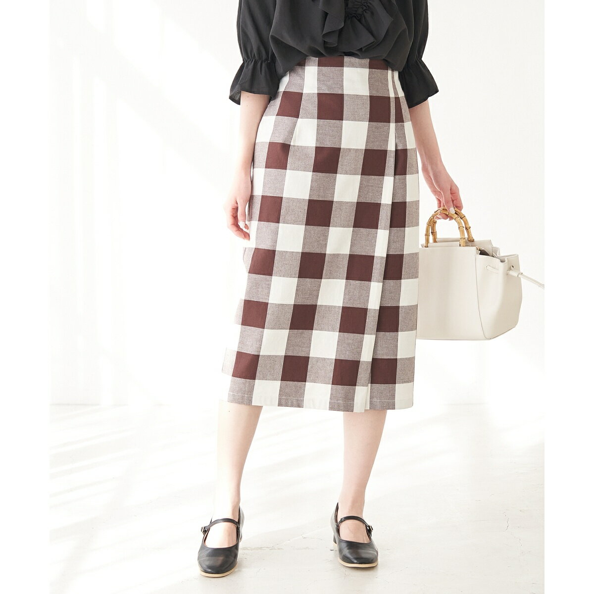 【Bonne Maman × ROPE PICNIC】ギンガムチェックIラインスカート／ロペピクニック（ROPE' PICNIC） 0101marui-12049194 丸井(マルイ)楽天市場店 パッケージ画像