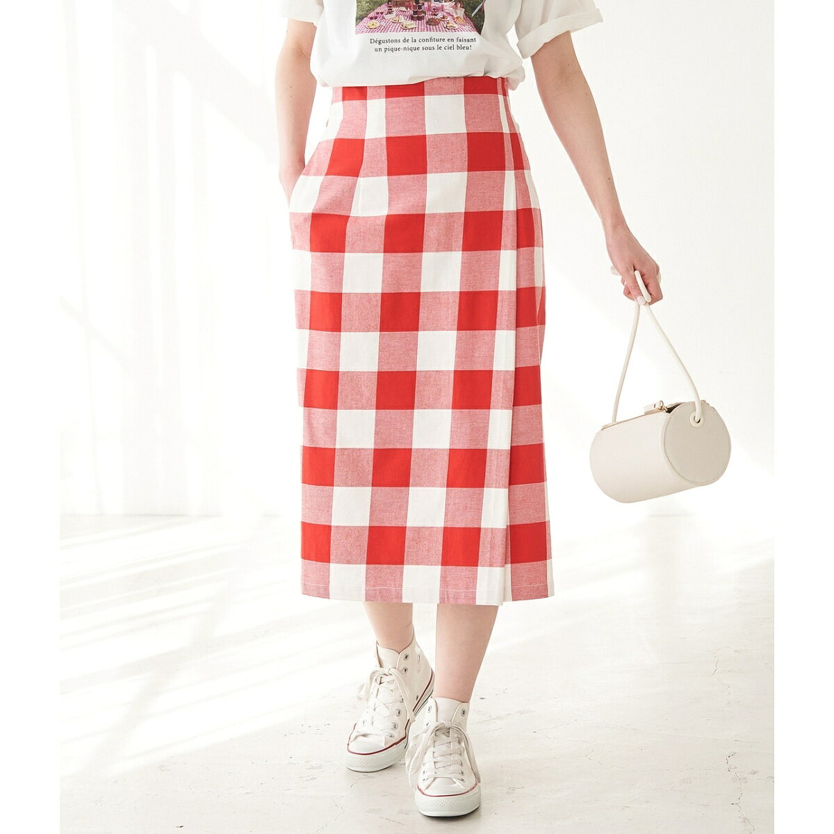 【Bonne Maman × ROPE PICNIC】ギンガムチェックIラインスカート／ロペピクニック（ROPE' PICNIC） 0101marui-12049194 丸井(マルイ)楽天市場店 サンプル画像2