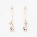 【WEB限定】K10 ピンクゴールド キュービックジルコニア しずく ピアス/エステール(ESTELLE)(4)