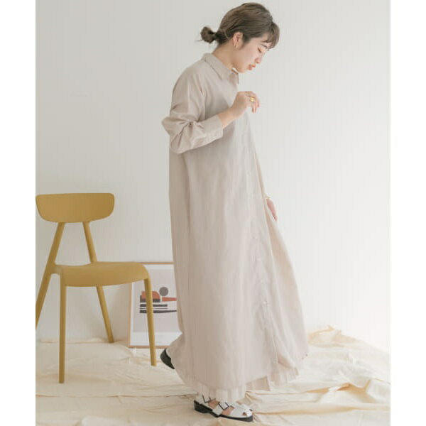 『UR TECH Smart Linen Touch』リネンシャツワンピース／アイテムズ アーバンリサーチ（ITEMS URBAN RESEARCH）のサムネイル