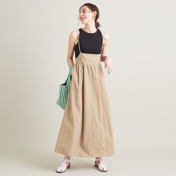 BY　ナイロン×コットン　ギャザー　キャミワンピース／ビューティ＆ユース ユナイテッドアローズ（BEAUTY＆YOUTH）のサムネイル