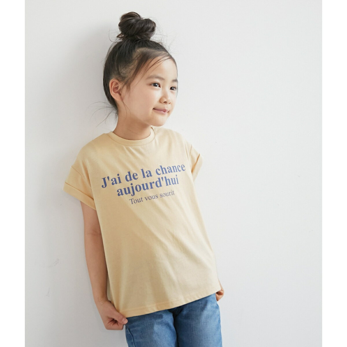 【KIDS】UNISEX袖折り返しロゴTシャツ／ロペピクニック（ROPE' PICNIC）のサムネイル