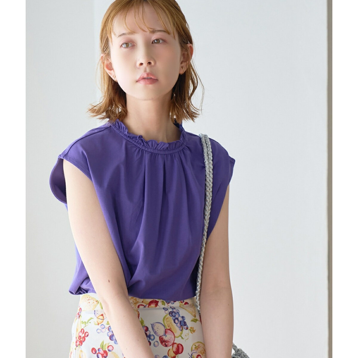 オーガニックコットンスタンドフリルトップス／ロペピクニック（ROPE' PICNIC）のサムネイル