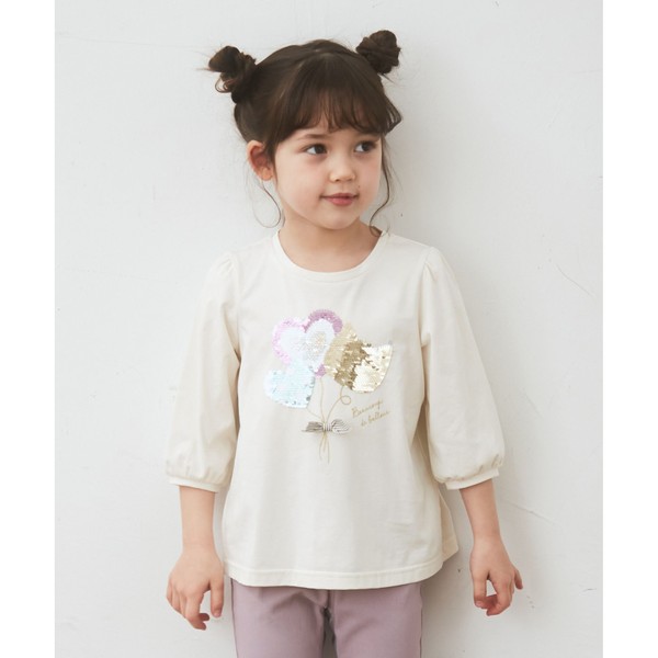 ミラクルスパンコール七分袖トップス／エニィファム（any FAM）のサムネイル