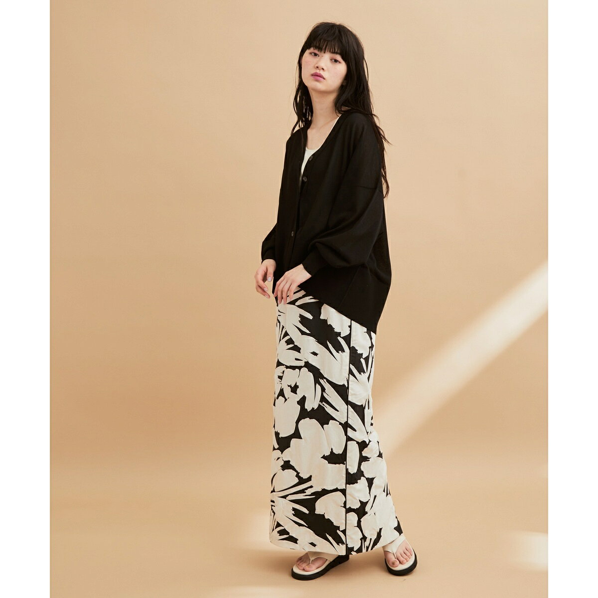 【WEB限定】シアーニットカーディガン／アダムエロペ（ADAM ET ROPE'）