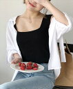 レディース スクエアネックリブニットタンクトップ/テディショップ(TeddyShop)