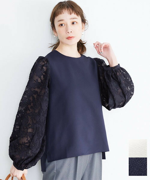 レーススリーブ ブラウス 全2色／コカ（coca）のサムネイル