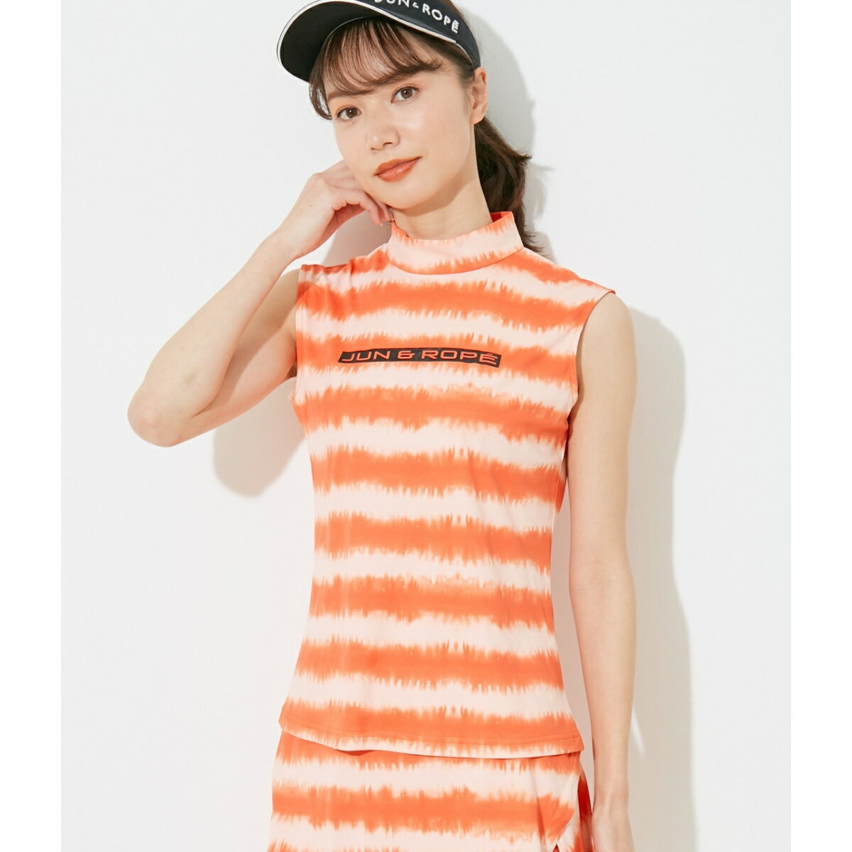 【セットアップ対応】【UV】【吸水速乾】タイダイボーダーノースリーブプルオーバー／ジュン＆ロぺ（JUN＆ROPE'）