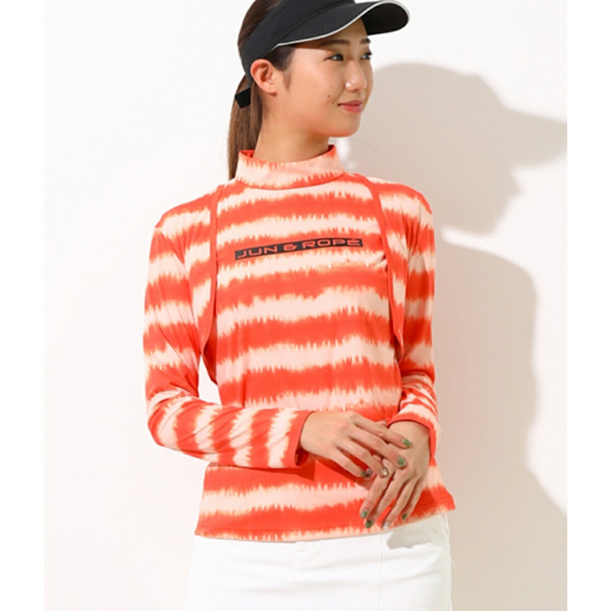 【UV】【吸水速乾】タイダイボーダー長袖ボレロ／ジュン＆ロぺ（JUN＆ROPE'）