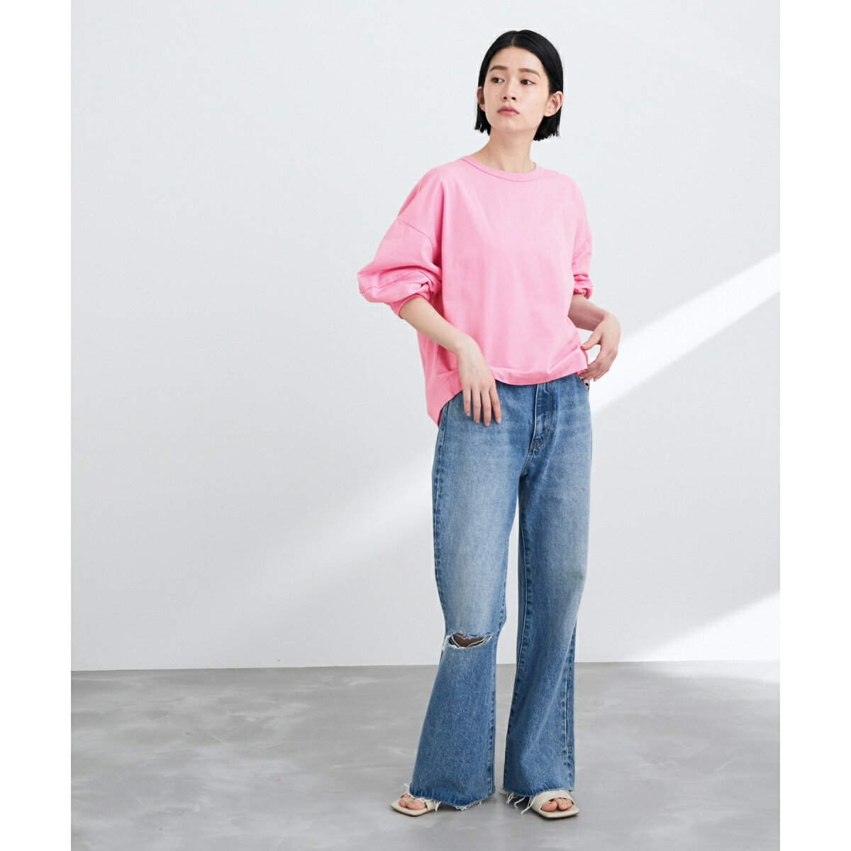 バックオープンギャザープルオーバー／アダムエロペ（ADAM ET ROPE'）