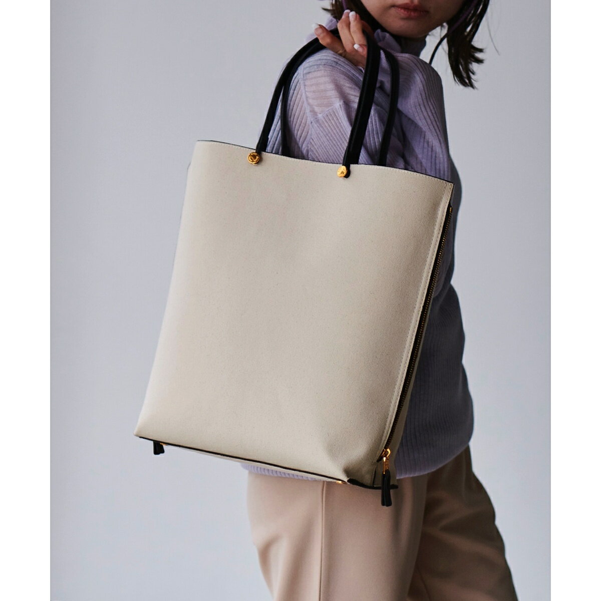 【E'POR】【A4対応】Y BAG Large（サイドジップ縦型トートバッグ） Canvas／ロペ（ROPE'）のサムネイル