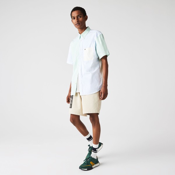 クレイジーストライプボタンダウンシャツ／ラコステ（LACOSTE）