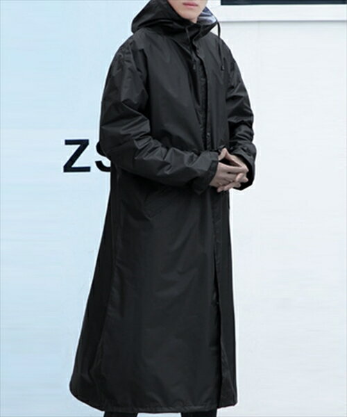男女兼用 スタイリッシュ撥水レインコート+収納袋 2点セット/テディショップ(TeddyShop)