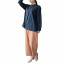 【M~5L】【fleur】【mintbreeze】スッキリ ワイド 麻調 クロップドパンツ/フルールbyミントブリーズ(fleur by mint breeze)