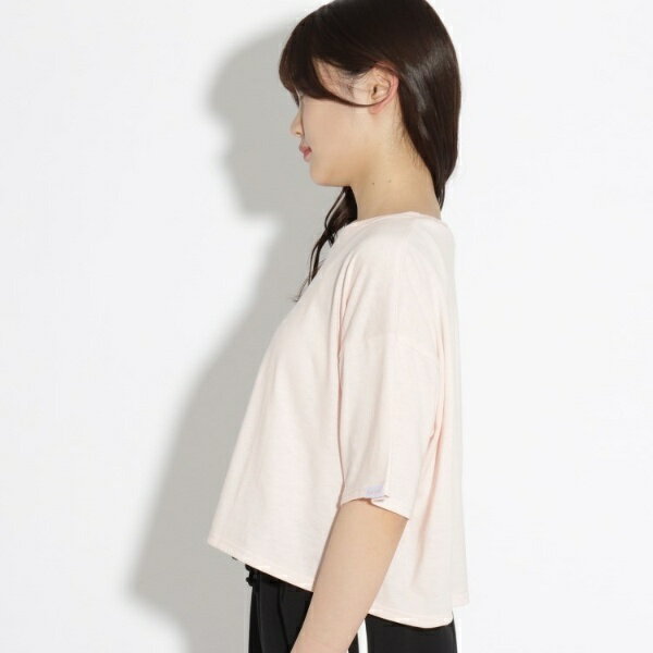 【吸水速乾抗菌防臭洗濯物が乾きやすい】CHASEロゴ短丈Tシャツ／ピンクラテ（PINK-latte）