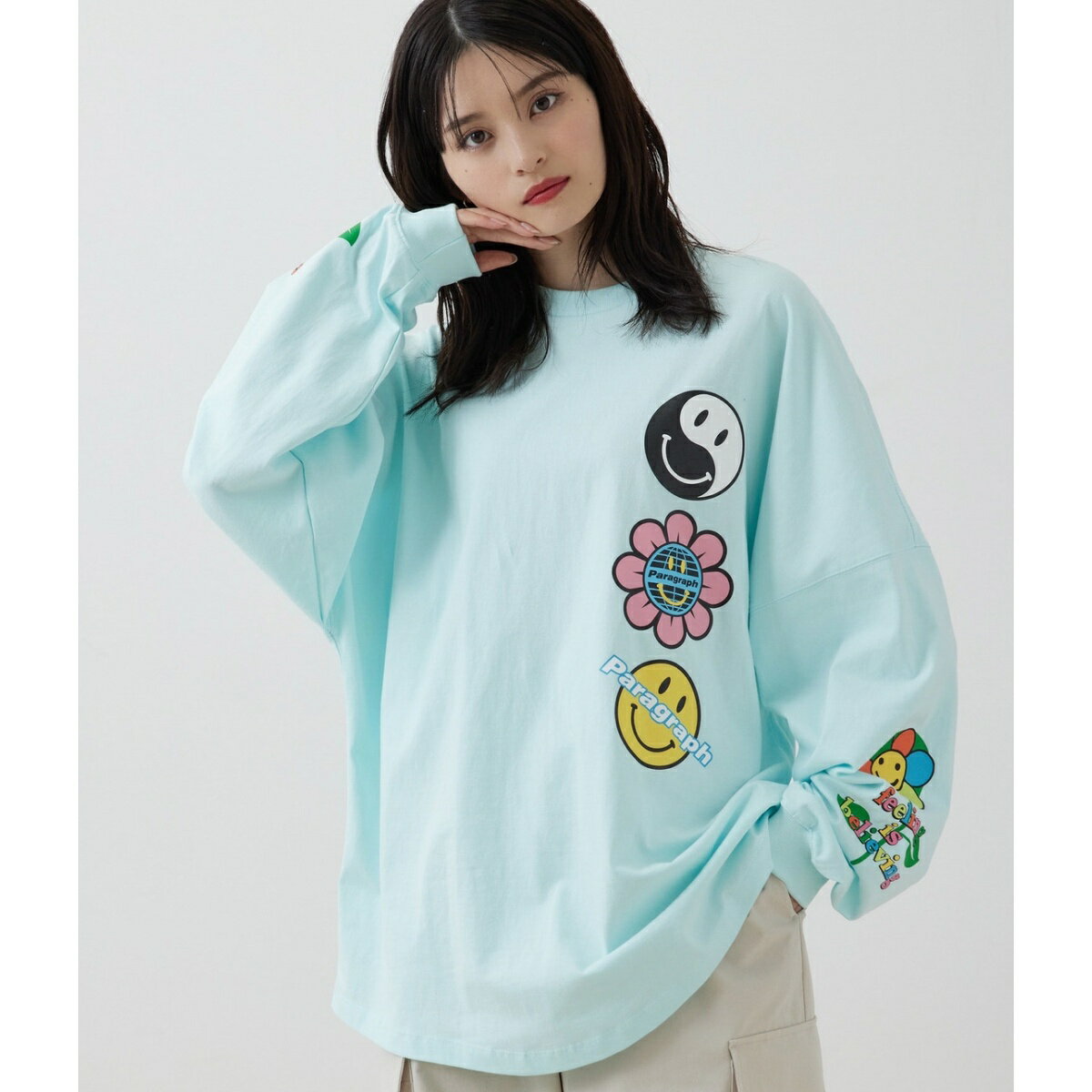 PARAGRAPH HAPPY SMILE LONG TEE NO.09 22SS／ジュンレッド（JUNRed）