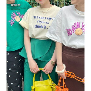 【PEANUTSコラボ】クロップドTシャツ／ビス（VIS）