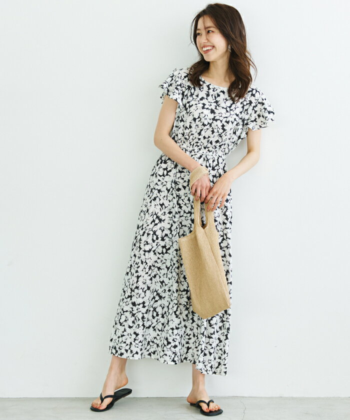 フラワー柄 フリルワンピース／コカ（coca）のサムネイル