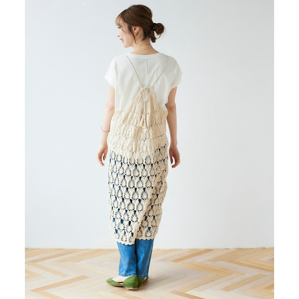 ハンドクロシェキャミワンピース／ルクールブラン（le.coeur blanc）