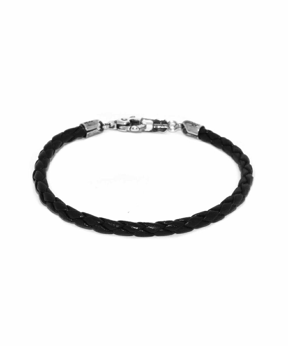 LH for Gift クラスプレザーブレスレット/シングル/シルバー925 牛革ブラック/ライオンハート(LION HEART)