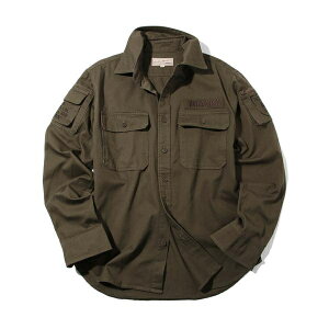 AVIREX／アヴィレックス／FATIGUE KHAKI SHIRT／長袖ファティーグ カーキ シャツ／アヴィレックス（AVIREX）