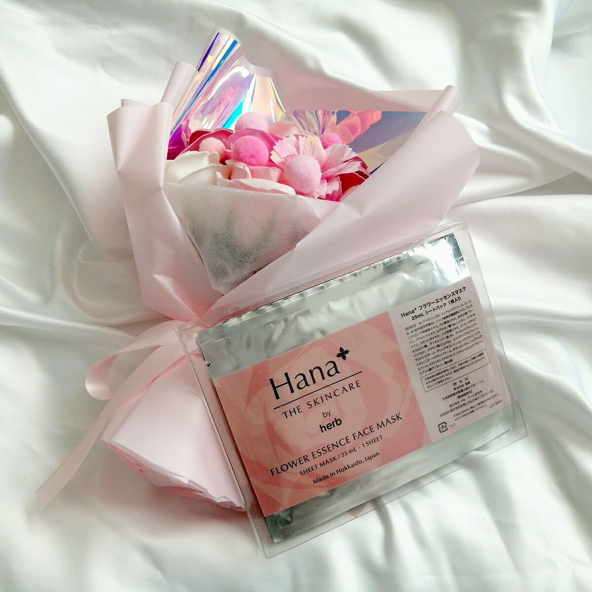 フラワーエッセンスマスク　ギフトセット（ソープフラワーブーケ・ボックス）／Hana+（Hana+）