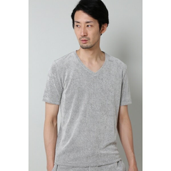 HIGH STREET∴イズミールパイル半袖Vカットソー／ハイストリート（HIGH STREET）のサムネイル