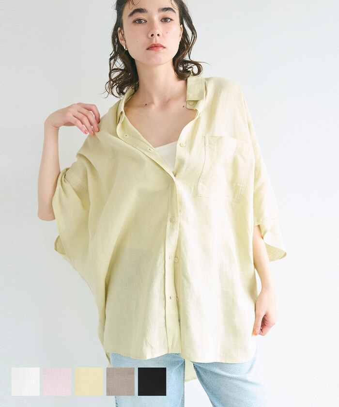 オーバーサイズ シアー シャツ 全4色／コカ（coca）のサムネイル