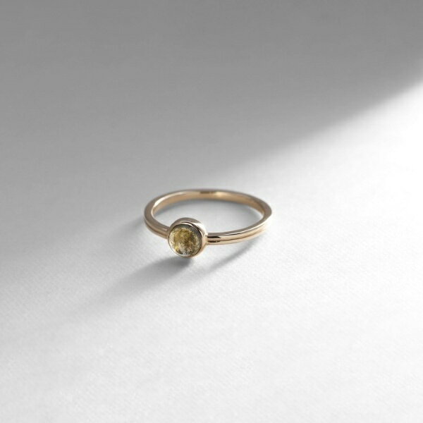 K10ラブラドライト ラウンドカボション リング／ココシュニック（COCOSHNIK）