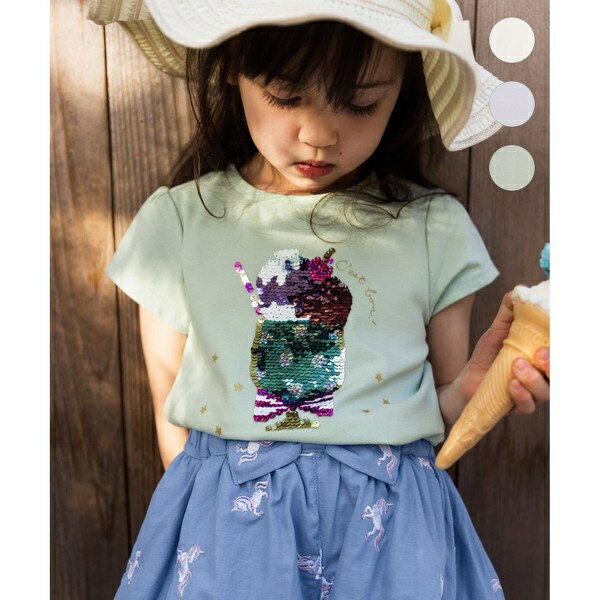 接触冷感スパンコールTシャツ／エニィファム（any FAM）のサムネイル