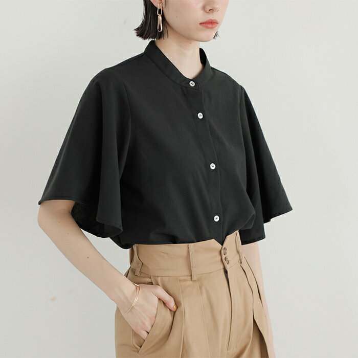 フレアー袖バンドカラーブラウス ／ジーラ バイ リュリュ（GeeRA）