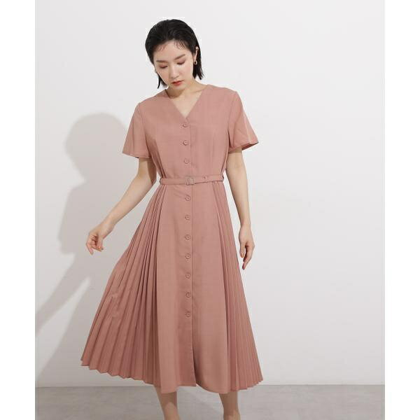 サイドプリーツ切替ワンピース／ナチュラルビューティーベーシック（NATURAL BEAUTY BASIC）