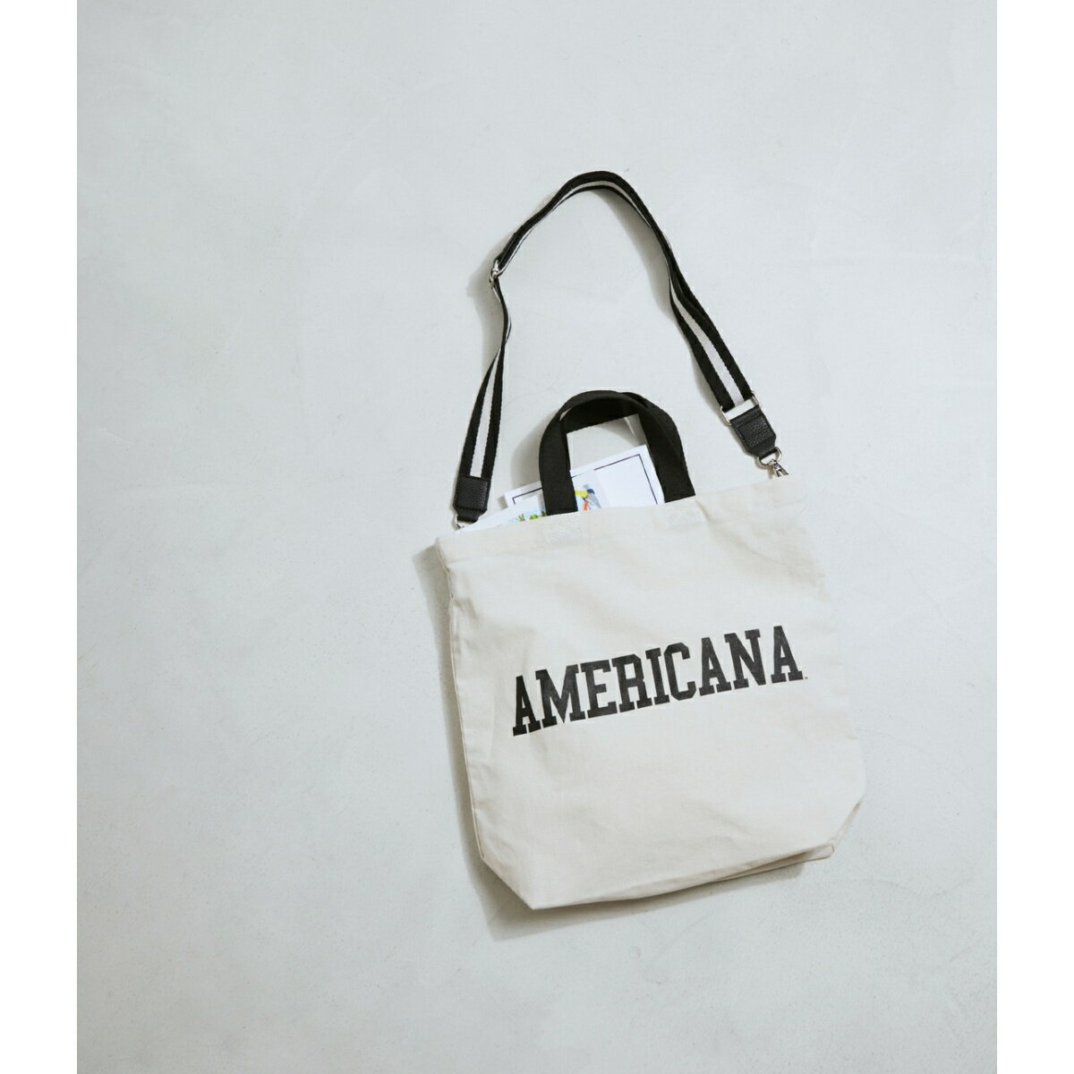 【Americana for SALON】2WAYロゴトートバッグ／サロン アダム エ ロペ（SALON adam et rope' ）のサムネイル
